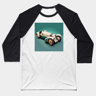 Art Deco Style Racing Car Baseball T-Shirt